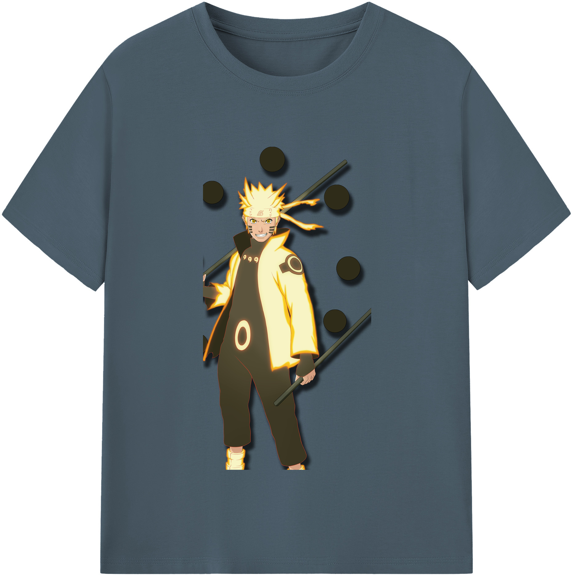 （画像用） NARUTO -ナルト- うずまき ナルト Uzumaki Naruto 綿100％半袖Tシャツ（フロントプリント）